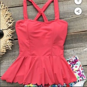 Cupshe XL coral swim top! (TOP ONLY)